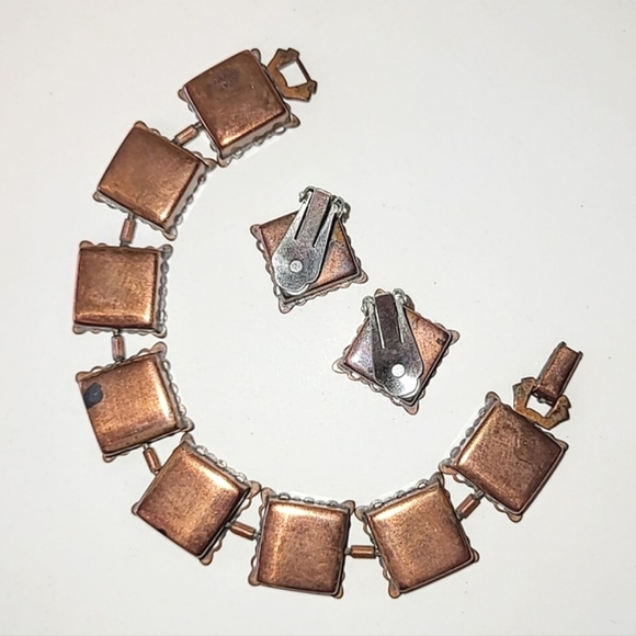 VINTAGE RENOIR "EBONY LACE" COPPER PARURE 3 PC. SET - Picture 9 of 14